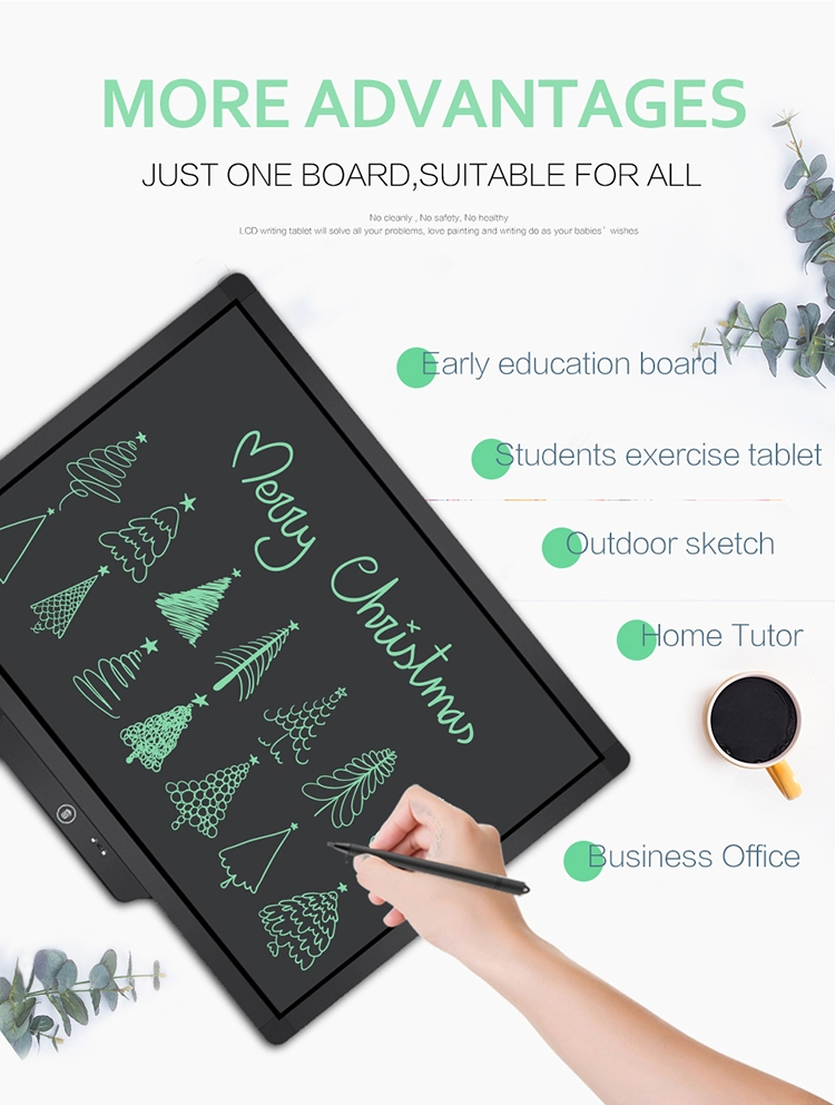 Office Note Pad 20 Inch Easy Writing And Remove Meeting Board LCD Tablet Memo Blackboard