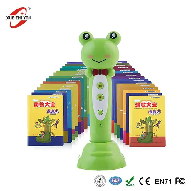 Digital-Kinder, die Stift-Fabrik-Audiobücher sprechen